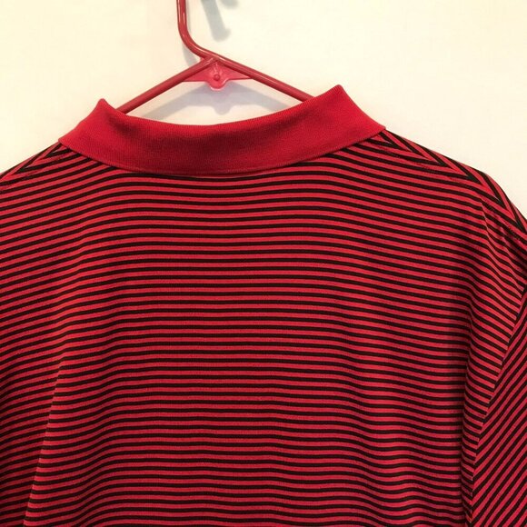 Polo Golf by Ralph Lauren Men's 2-Button Striped Polo Shirt Sz XXL in Red, Black - Picture 9 of 14